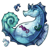 Just like with real seahorses, this proud plush papa carries his babies in his pouch, making a happy snuggly family.