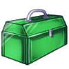 If you're into color coordination then this green tool box will be perfect for gardening.